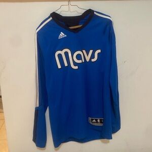 Mavericks NBA  Authentics addidas  clima cool long sleeve Large